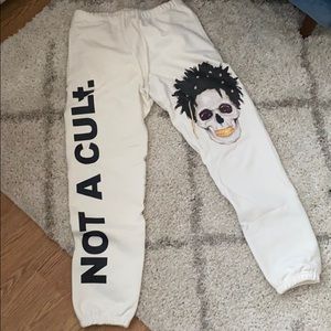 SAINt JHN “NOT A CULt” white sweatpants